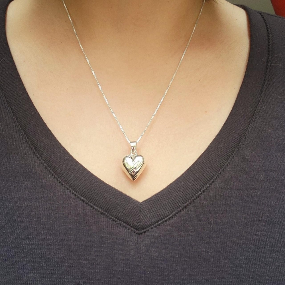 New Handmade 925 Sterling Silver Classic Heart Pendant